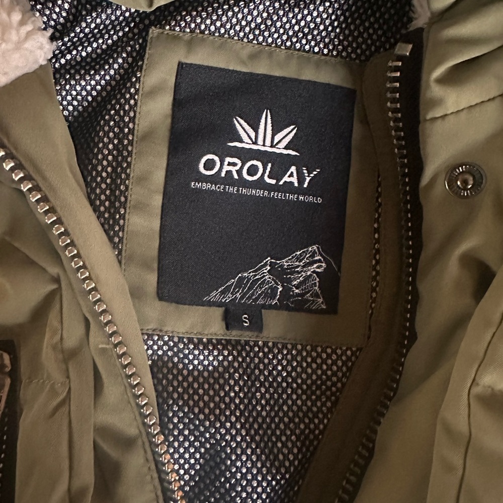 Orolay Women’s Thickened Olive Green Down Oversized Puffer Jacket Winter Warm - Picture 12 of 15